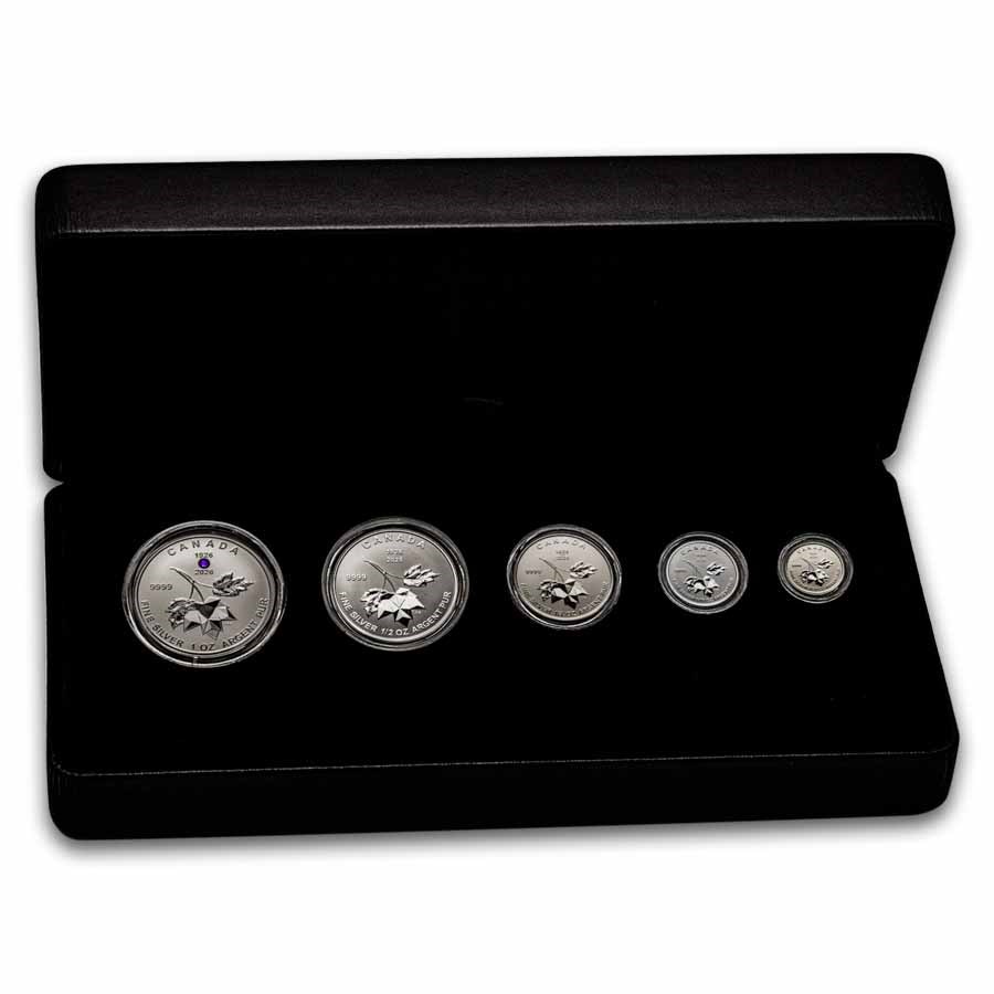 2026 5-Coin Ag 100th Birthday of QEII Fractional Set (Box/COA)