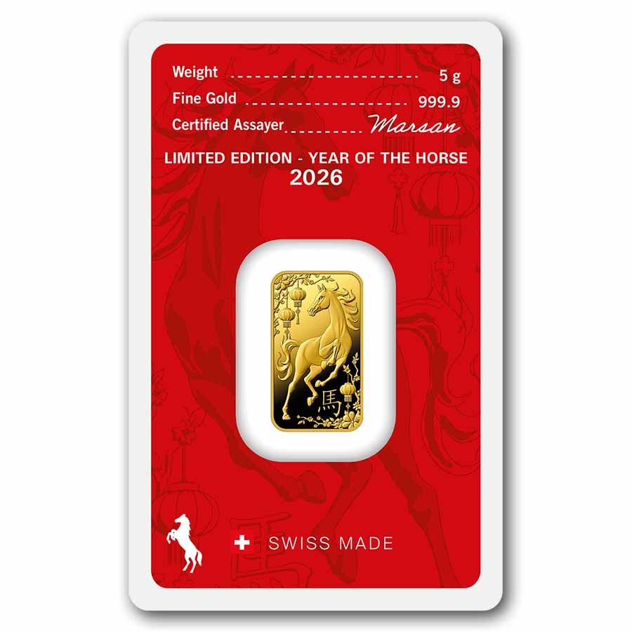2026 5g Gold Bar - Argor-Heraeus Year of the Horse (In Assay)