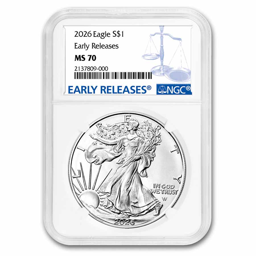 Buy 2026 Silver Eagle MS-70 NGC Early Release | APMEX