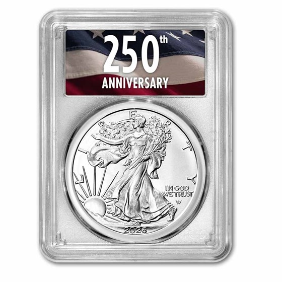 2026 American Silver Eagle MS-70 PCGS (FDI, 250th Anniversary)