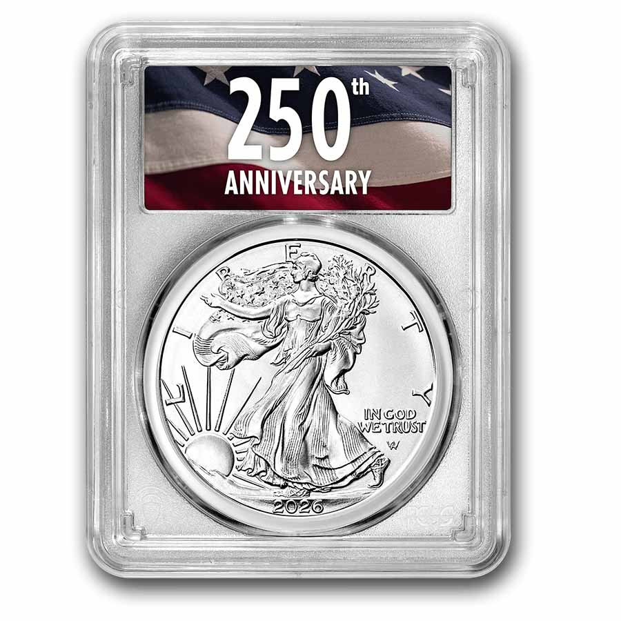 2026 American Silver Eagle MS-70 PCGS (FS, 250th Anniv Label) | eBay