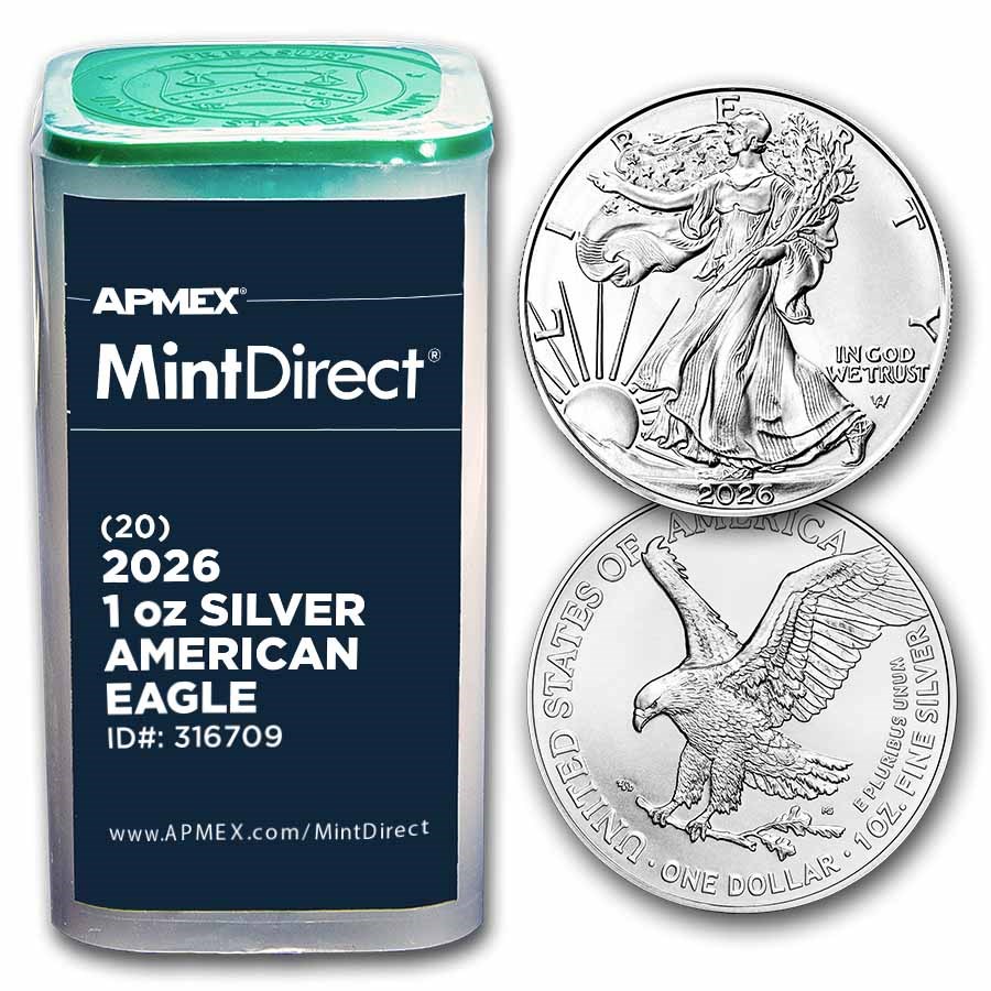2026 American Silver Eagles (20-Coin MintDirect® Tube)