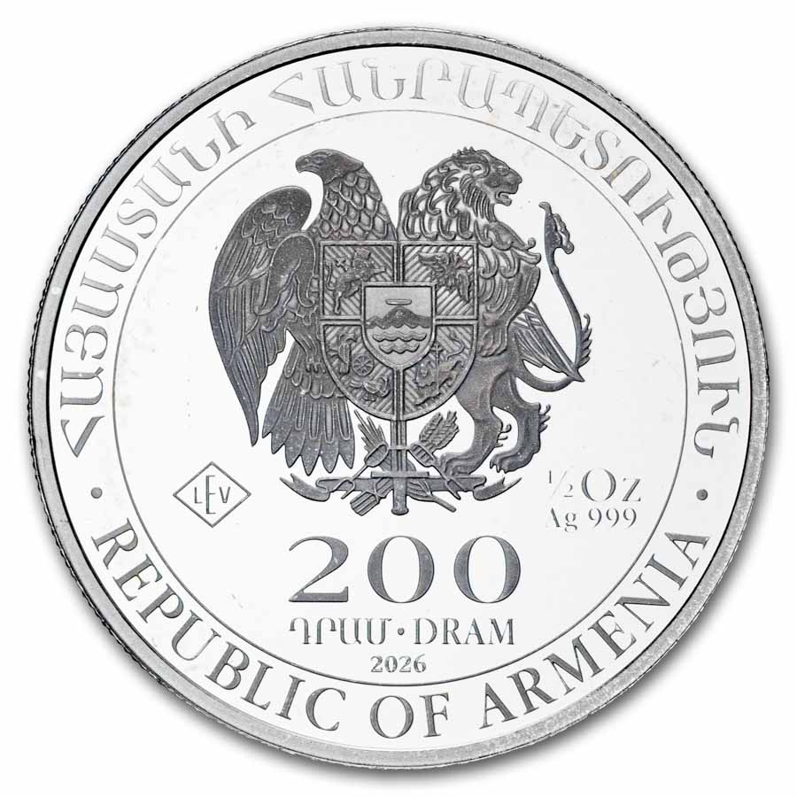 Buy 2026 Armenian 1/2 oz Silver 200 Drams Noah's Ark BU | APMEX