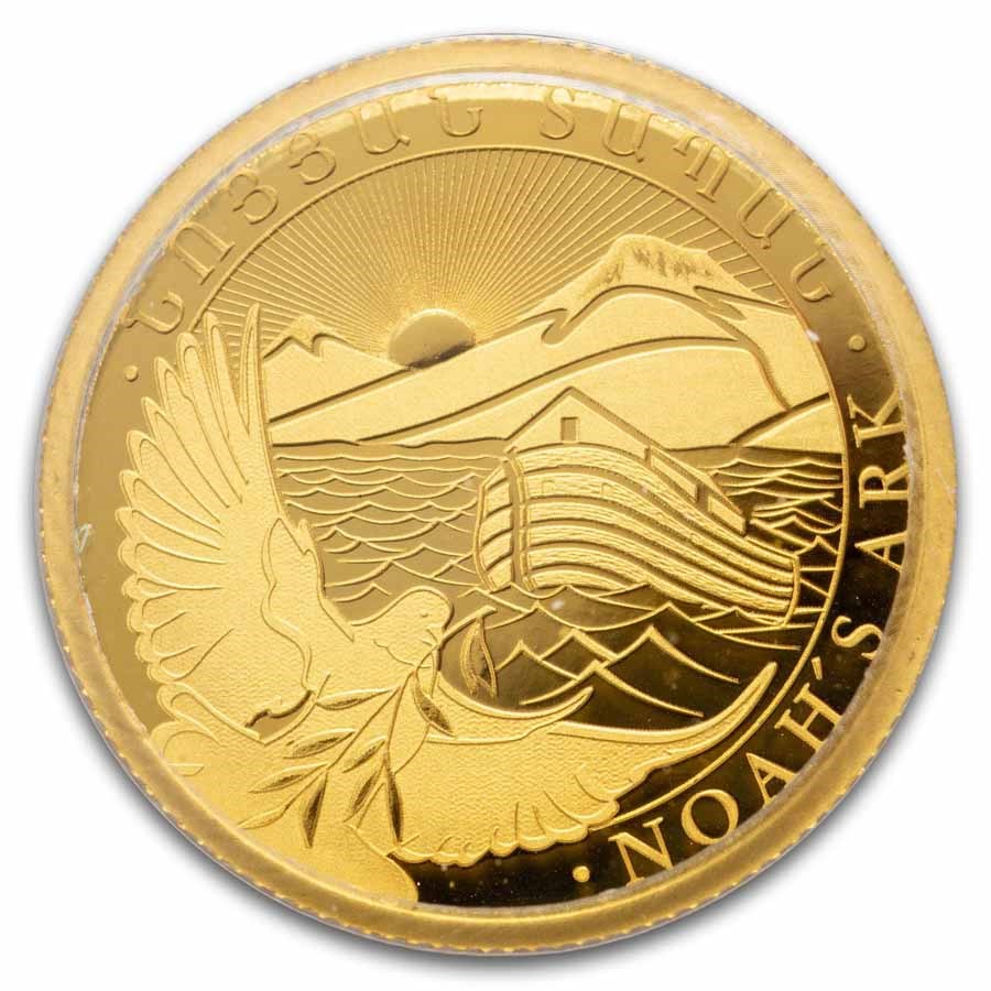2026 Armenia 1 gram Gold 100 Dram Noah's Ark BU
