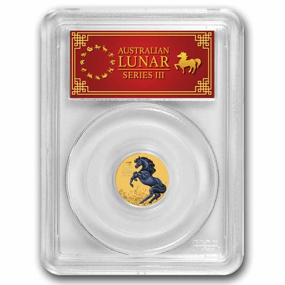 2026 AUS 1/10 oz Colorized Gold Lunar Horse MS-70 PCGS Red Label