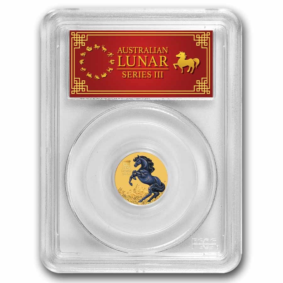 2026 AUS 1/10 oz Colorized Gold Lunar Horse MS-70 PCGS Red Label