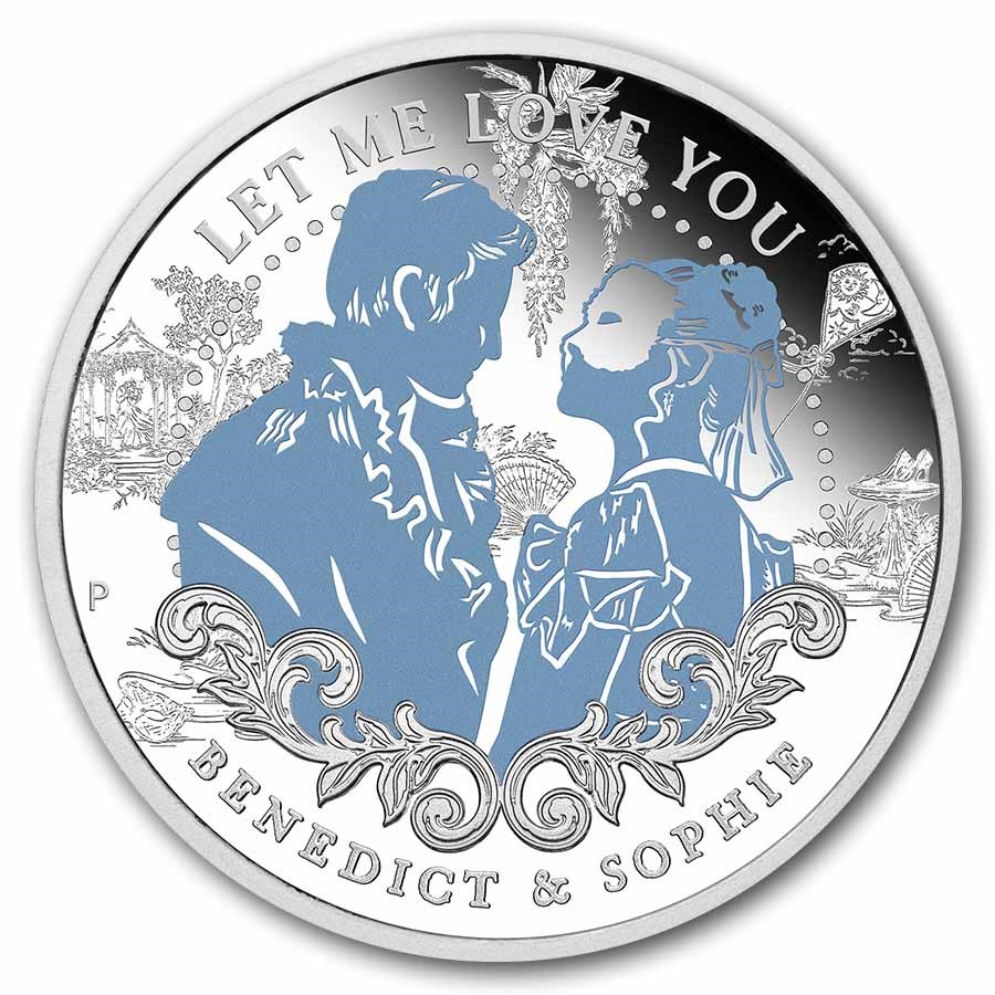 2026 AUS 1/2 oz Silver Bridgerton Benedict & Sophie PF (Box, COA)