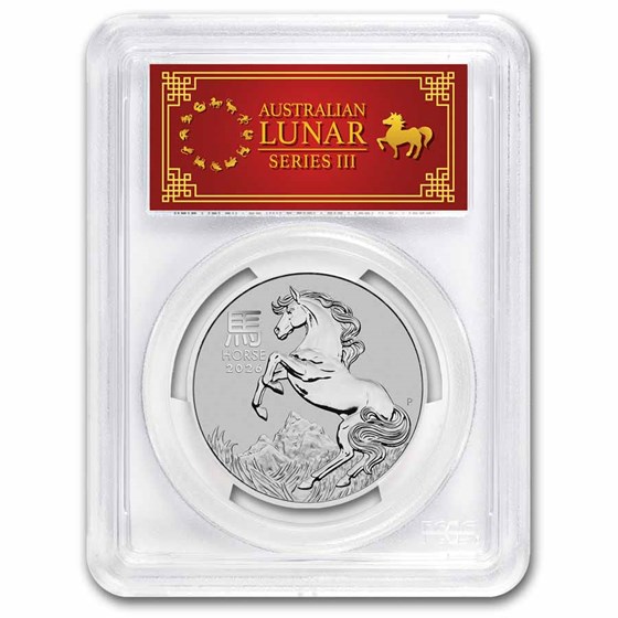 2026 AUS 1 oz Platinum Lunar Horse MS-70 PCGS (FDI, Red Label)