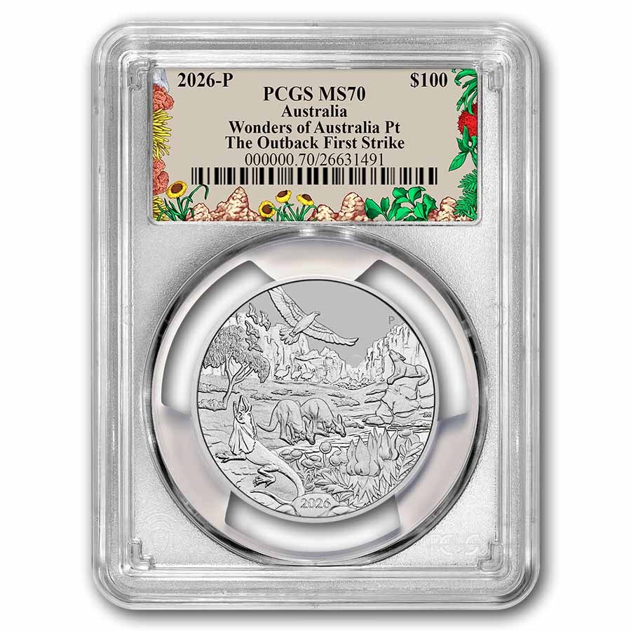 2026 AUS 1 oz Platinum Wonders of Australia-Outback MS-70 PCGS FS