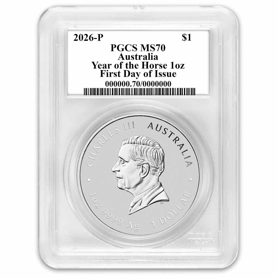【最高鑑定】2026年 干支 馬 1オンス銀貨 PCGS MS70 純銀 最高鑑定】2026年 干支 馬 1オンス銀貨 PCGS MS70 純銀コインの通販 by