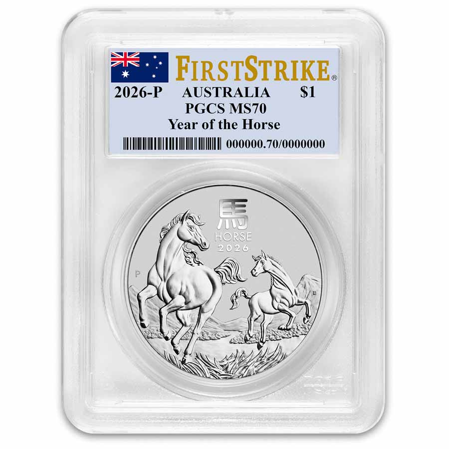 2026 AUS 1 oz Silver Lunar Horse MS-70 PCGS (FS, Flag Label) | eBay