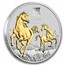 2026 AUS 1 oz Silver Lunar Horse MS-70 PCGS Red Label (Gilded)