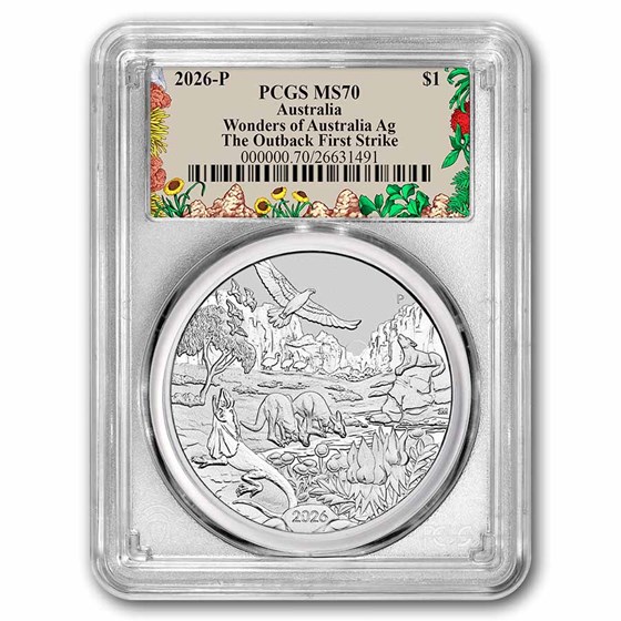 2026 AUS 1 oz Silver Wonders of Australia Outback MS-70 PCGS FS