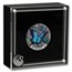 2026 AUS 2 oz Silver Colorized & Antiqued Butterfly (Box)