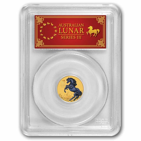2026 Australia 1/10 oz Colorized Gold Lunar Horse MS-70 PCGS