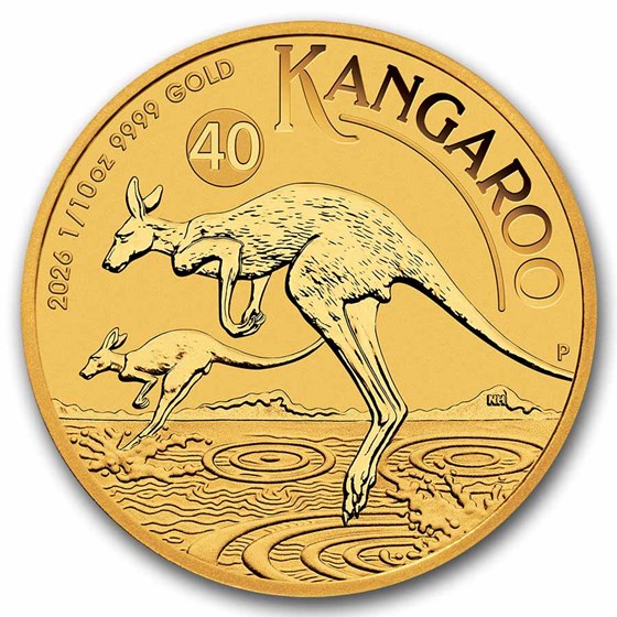 2026 Australia 1/10 oz Gold Kangaroo BU