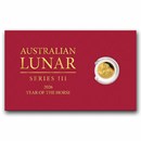 2026 Australia 1/2 Gram Gold Lunar Horse PF In card (Series III)