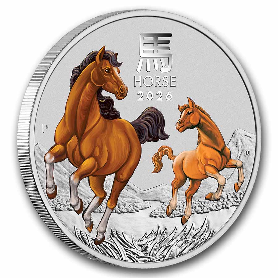 Buy 2026 AUS 1/2 oz Silver Lunar Horse BU SIII Color | APMEX