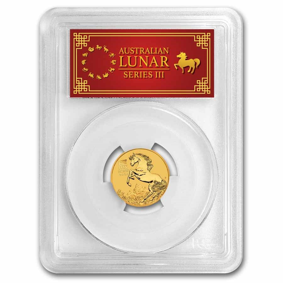 2026 Australia 1/4 oz Gold Lunar Horse MS-70 PCGS (FS Red Label)