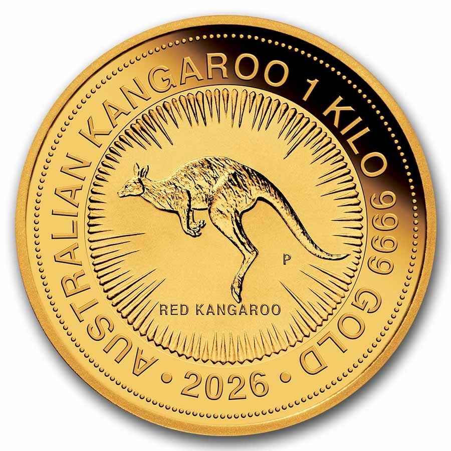 2026 Australia 1 kilo Gold Kangaroo BU