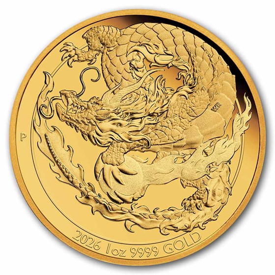 2026 Australia 1 oz Gold Dragon Proof (w/Box & COA)