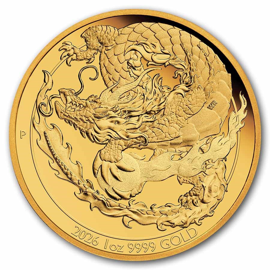 2026 Australia 1 oz Gold Dragon Proof (w/Box & COA)
