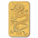 2026 Australia 1 oz Gold Dragon Rectangular Coin BU