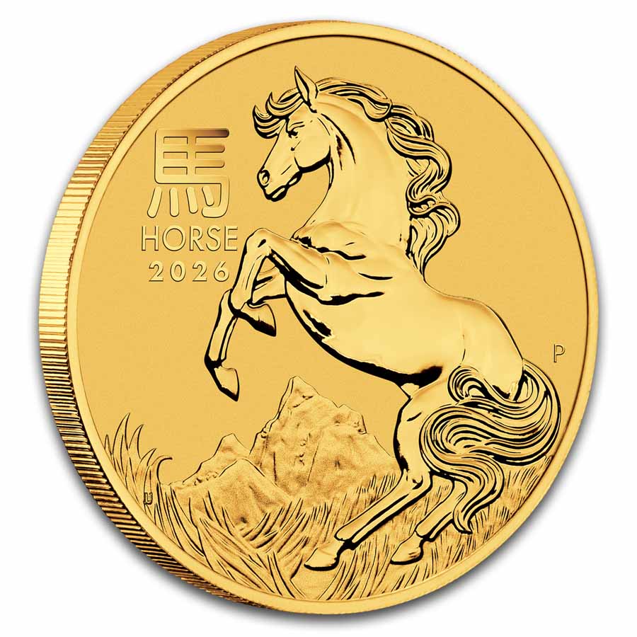 Buy 2026 Australia 1 oz Gold Lunar Horse MS-70 PCGS (FDI, Red) | APMEX