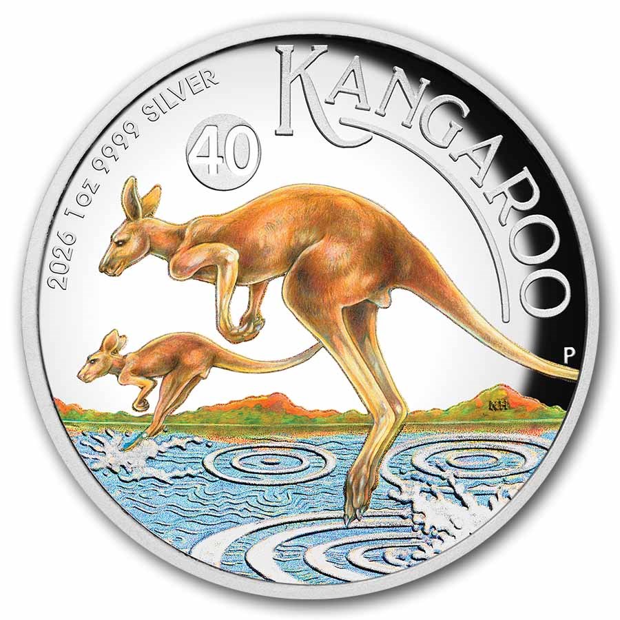 2026 Australia 1 oz Silver Kangaroo Colorized Proof (High Relief)