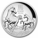 2026 Australia 1 oz Silver Lunar Horse Proof (HR, Box & COA)