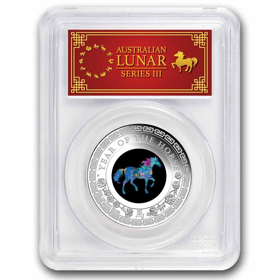 2026 Australia 1 oz Silver Opal Lunar Horse PR-70 PCGS Red Label