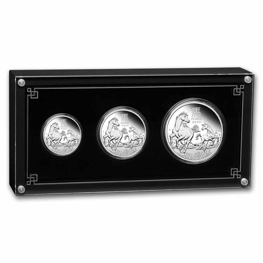 Buy 3-Coin 2026 Australia Silver Lunar Horse Prf Set (ASW 3.5 oz