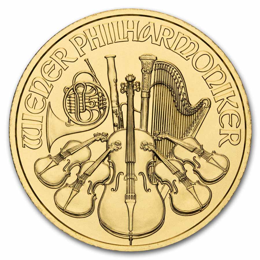 2026 Austria 1/4 oz Gold Philharmonic BU Austrian Mint