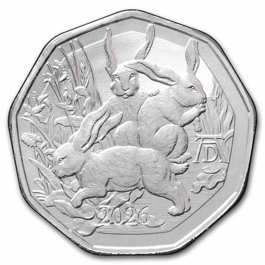 2026 Austria Silver €5 Easter Dürer’s Three Bunnies