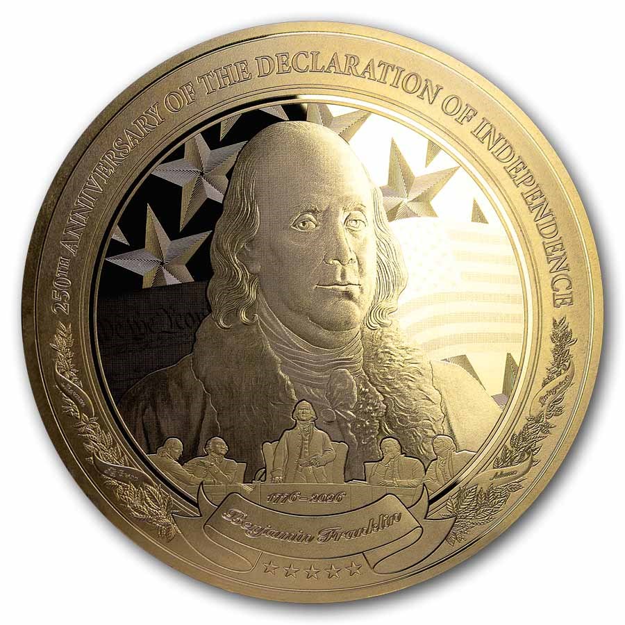 2026 Barbados 1 oz Gold Committee of Five: Benjamin Franklin