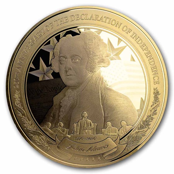 2026 Barbados 1 oz Gold Committee of Five: John Adams