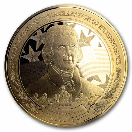 2026 Barbados 1 oz Gold Committee of Five: Thomas Jefferson