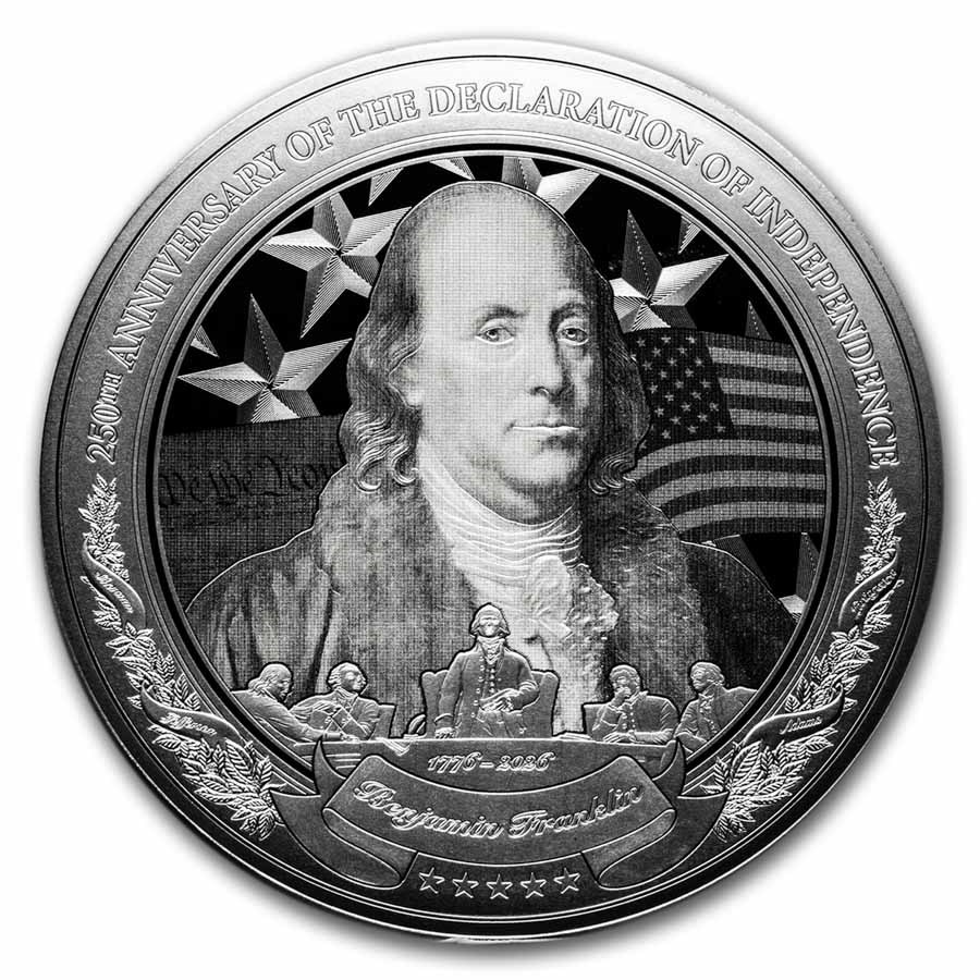 2026 Barbados 1 oz Silver Committee of Five: Benjamin Franklin