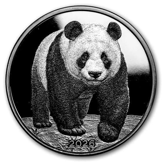 2026 Barbados 1 oz Silver Shadow Minting: Panda (w/ Box & COA)