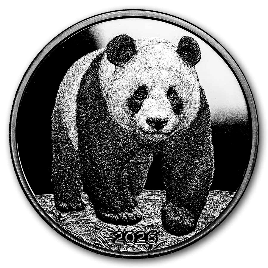 2026 Barbados 1 oz Silver Shadow Minting: Panda (w/ Box & COA)