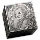 2026 Barbados 6 oz Silver George Washington Cube Shaped Coin