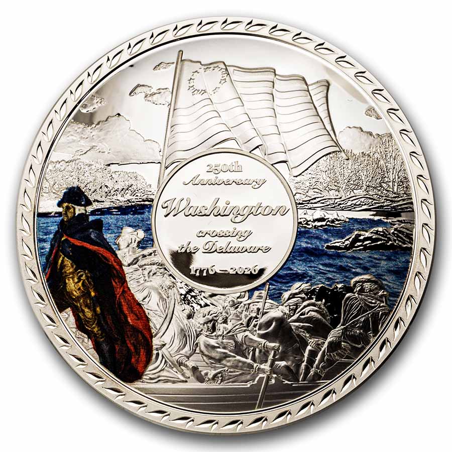 銀杯25.96g Buy 2026 BRB Silver George Washington Crossing The Delaware | APMEX