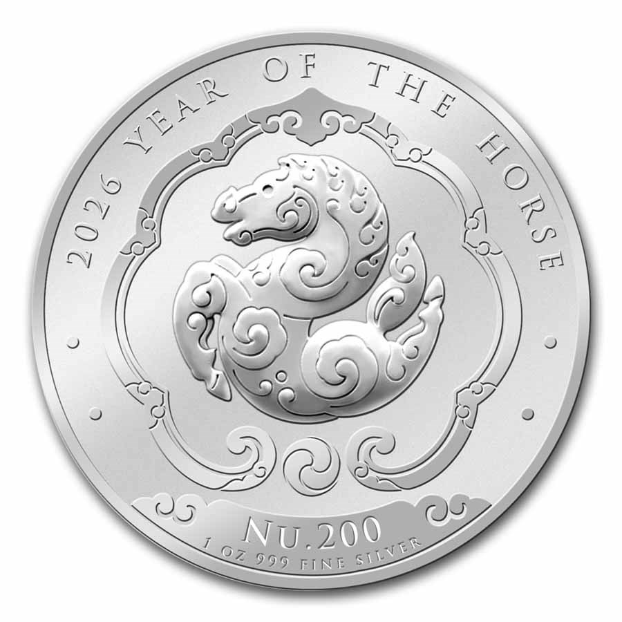 2026 Bhutan 1 oz Silver Lunar Horse BU