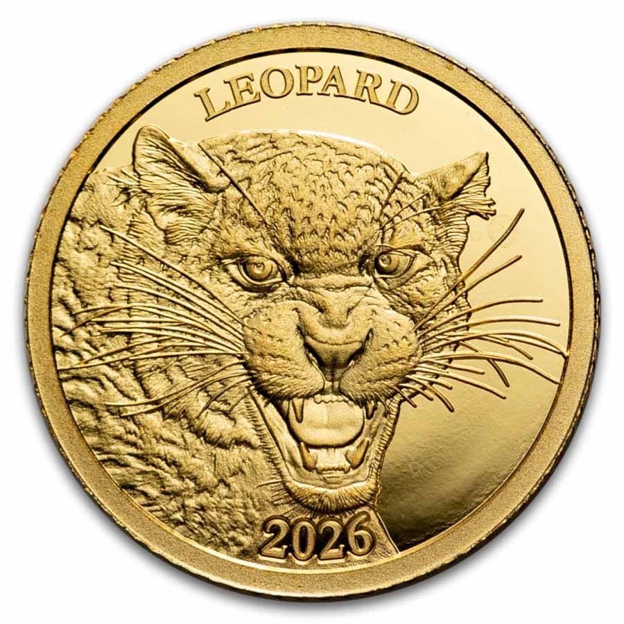 2026 Burundi 1/2 Gram Gold Leopard Proof (In Blister Pack)
