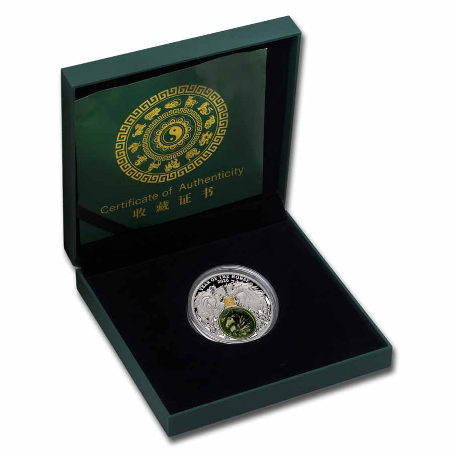 2026.4.4no.2一粒万倍財守カエル　新潟産上質碧玉 2026 Burundi 2 oz Silver & Jade Year of the Horse Proof | eBay