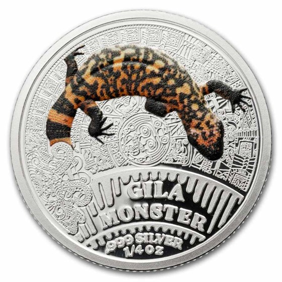 2026 Cameroon 1/4 oz Silver Mexican Cinco Grandes: Gila Monster