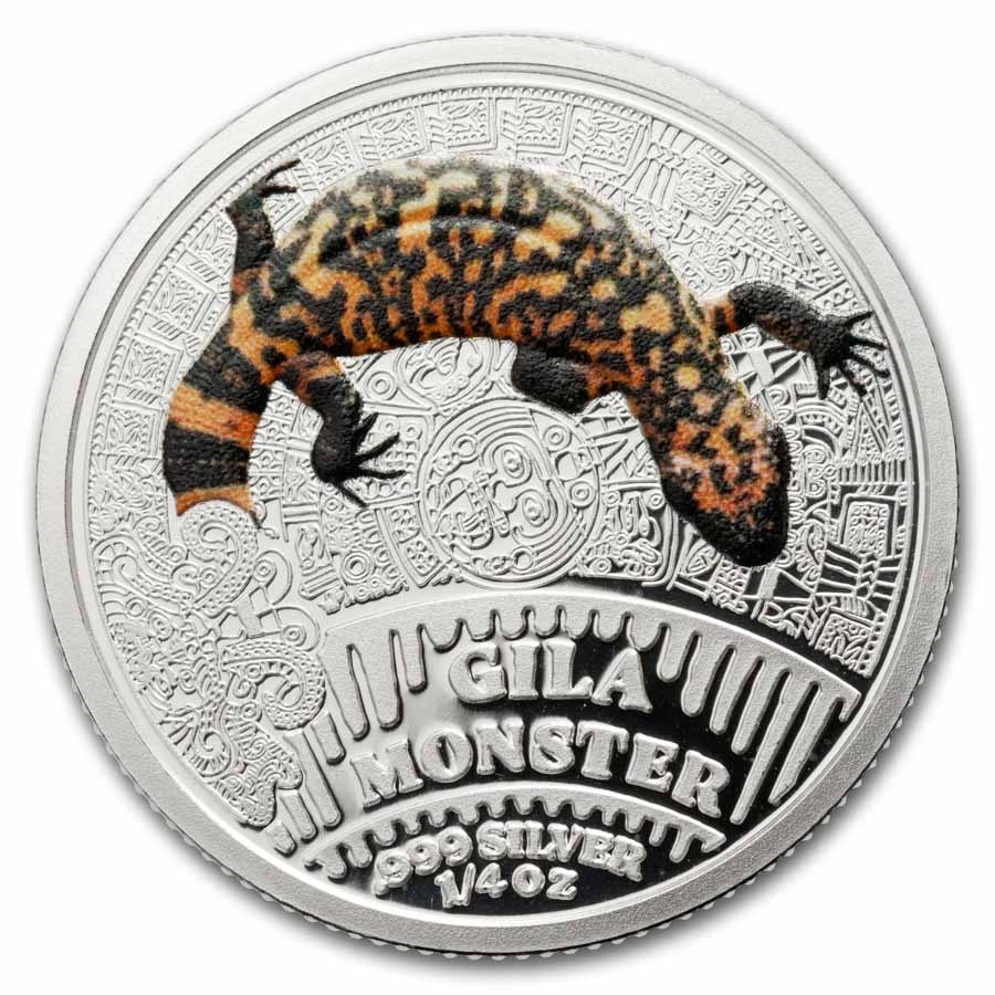 2026 Cameroon 1/4 oz Silver Mexican Cinco Grandes: Gila Monster