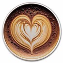 2026 Cameroon 1 oz Silver Food & Drinks: Cappuccino Heart