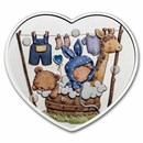 2026 Cameroon 1 oz Silver Heart Shaped: Baby Boy