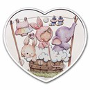 2026 Cameroon 1 oz Silver Heart Shaped: Baby Girl